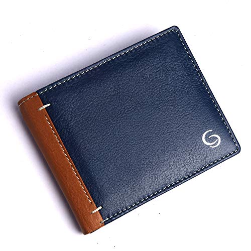 Image of Florence Genuine Leather Wallet for Men I 3 Credit /Debit Card Slots I 2 Secret compartments I 1 Coin Pocket & 2 Currency Compartments -Blue