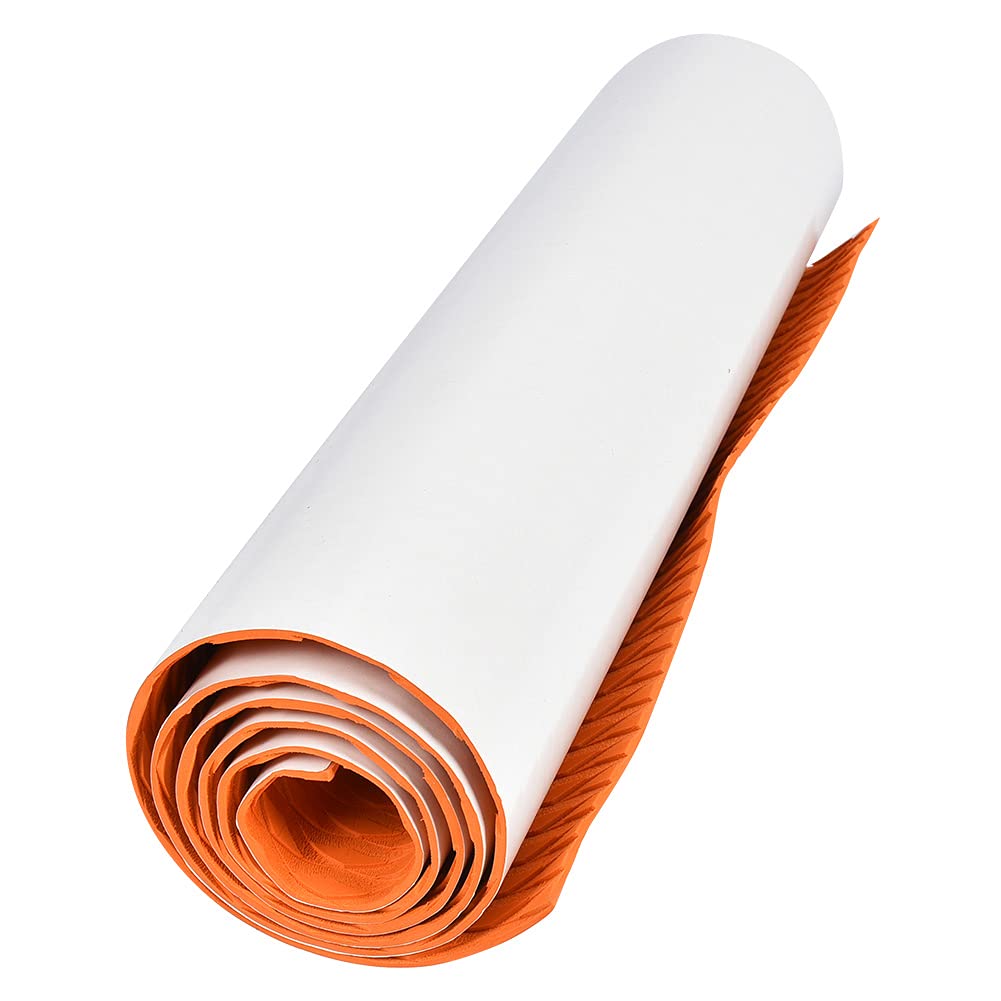 EVA imitación teca antideslizante tabla de surf Caza tracción almohadilla agarre Mat para los amantes de los deportes acuáticos negro naranja 86.61x25.59x0.20 pulgadas (naranja)