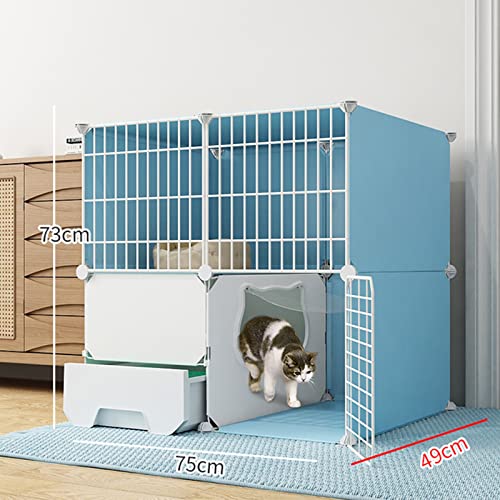 Cage en fil de fer détachable pour chat : structure métallique durable - 7