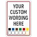 Custom Sign, Personalized Metal Signs for Office, Business, Workplace, office, Home, Airbnb, Delivery With Red Border Signs, 10x7 Inches, Rust Free .040 Aluminum, Made in USA