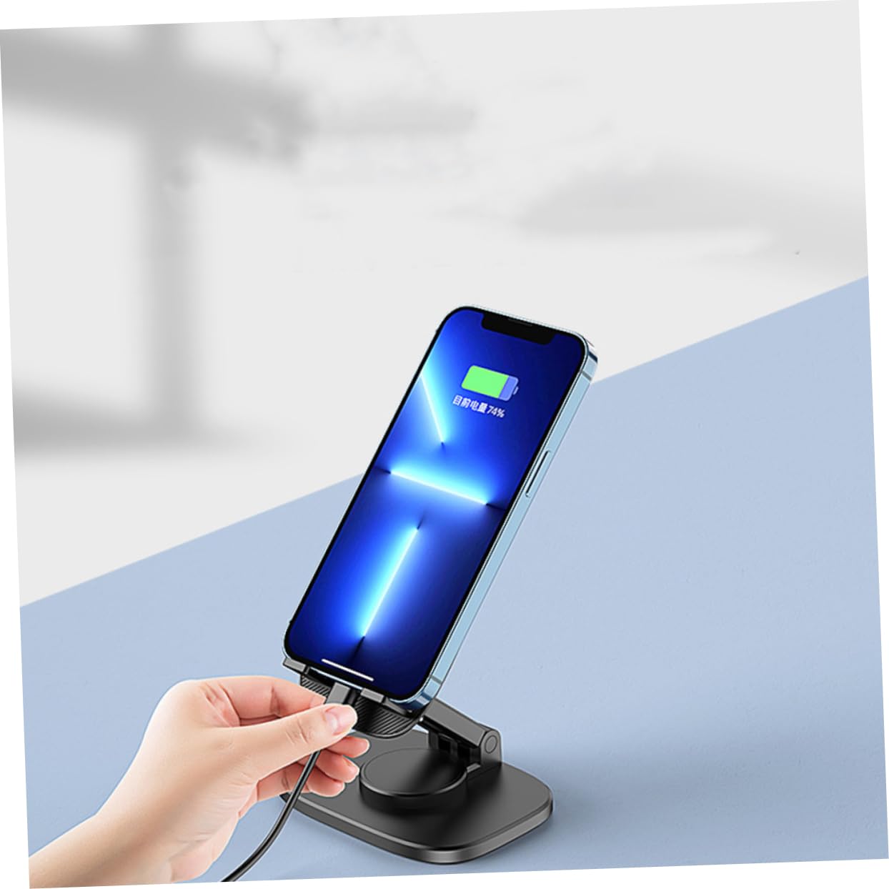 LABRIMP 2pezzi Supporto Per Telefono e Tablet Da Scrivania Rotante Design Per Smartphone e Dispositivi Portatili