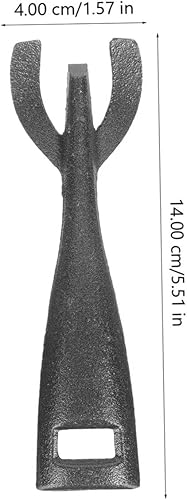 Miniatura 5 de Pinzas de hierro fundido Teppanyaki para barbacoa para placa de barbacoa, clips para asar y suministros para asar a la parrilla, bordes lisos