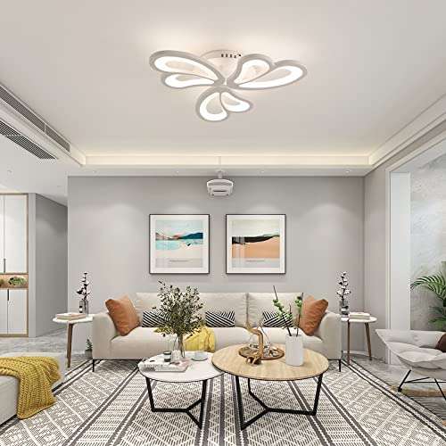 Naroume NRM-LIGHT 01-3-DIM Modern Ceiling Light Fixtures,33W Creative Butterfly Shape Led Ceiling Lamps,Dimmable Close To Ceiling Lighting Fixture,Acrylic Led Linear Ceiling Chandeliers thumb #1