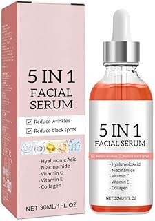 Suero facial 5 en 1 con ácido hialurónico, ni...
