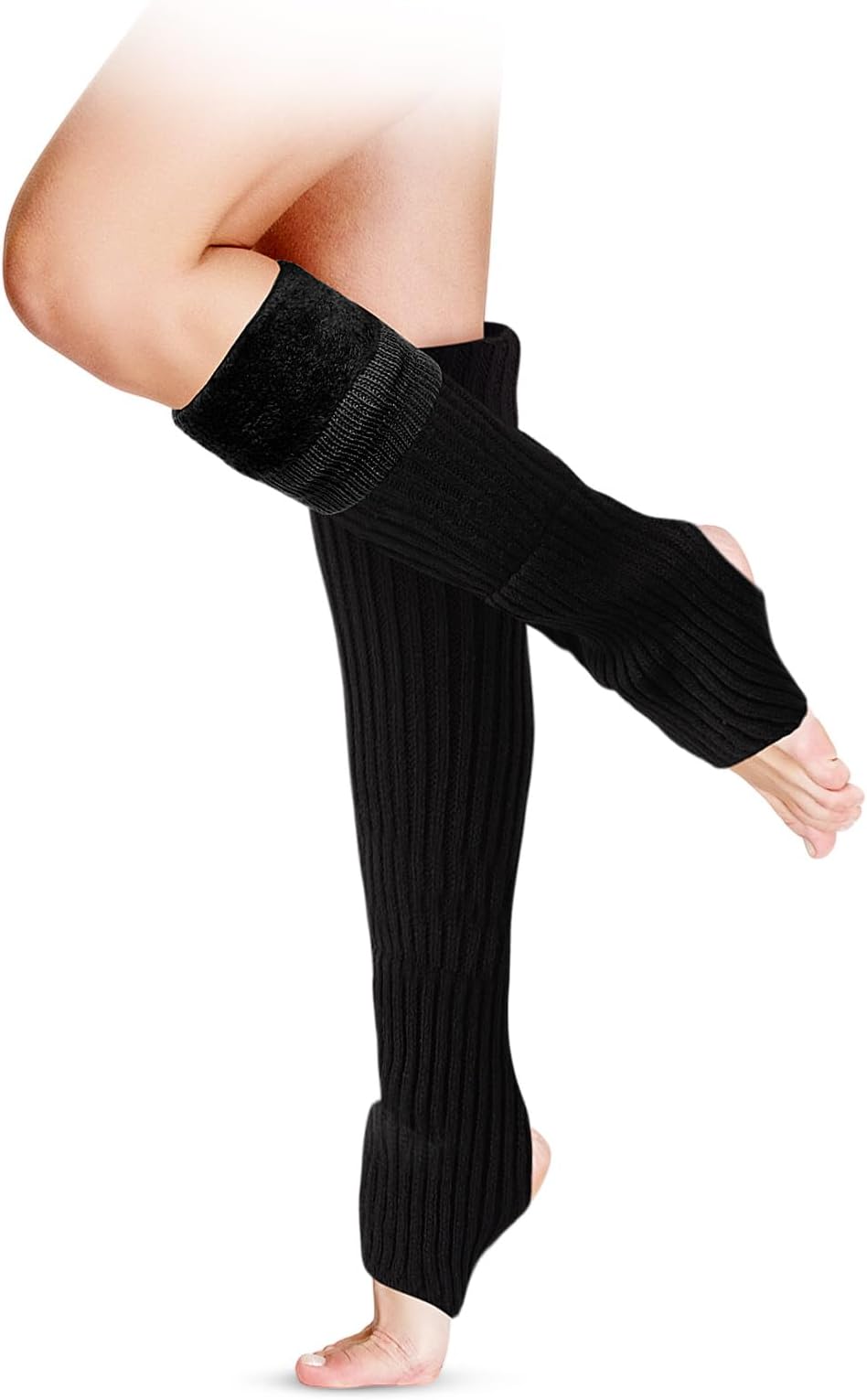 1/3 Pair Fleece Leg Warmers 24inch Long over Knee Leg Warmers Socks for Girls Women Winter Warmth 80s Y2k Accessory