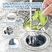 zaa Kitchen Sink Drain Strainer - Kitchen Sink Stopper, 304 Stainless Steel Sink Drain Stopper, Sink Protector for Kitchen with Anti-Clog Filter, Fit US Standard 3-1/2'' Sink Drain Hole, Silver