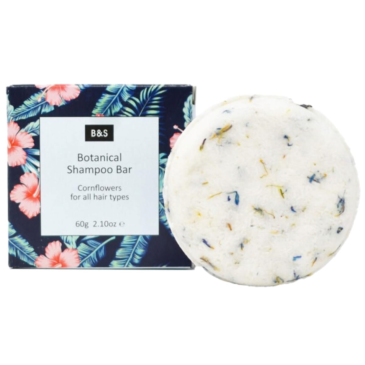 Set of 2 - Bain & Savon Vegan Cornflowers Botanical Shampoo Bar 60g for All Hair Types, Handcrafted, Plastic Free, Cruetly Free, Biodegradable