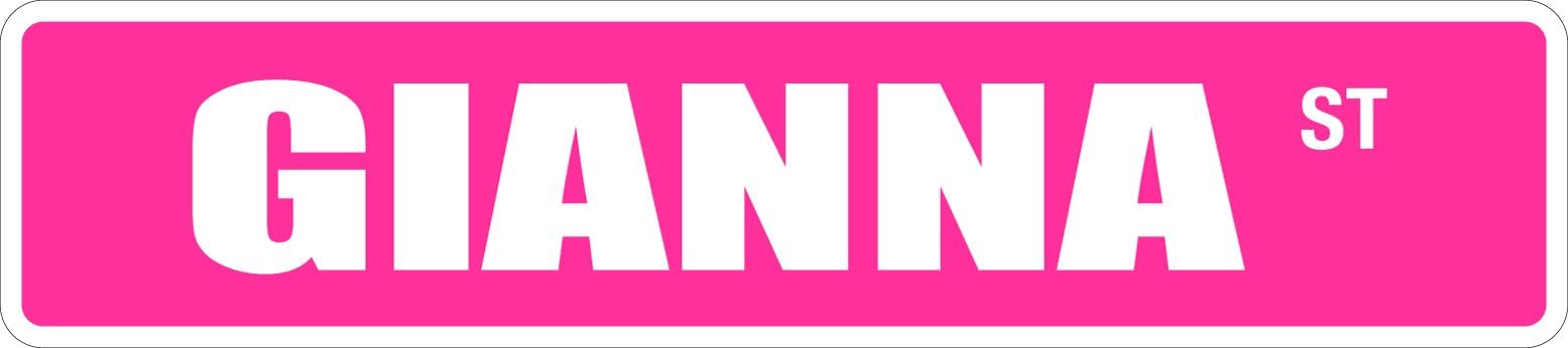 StickerPirate Gianna 4" x 18" Novelty Metal Street Sign Aluminum SS 1541