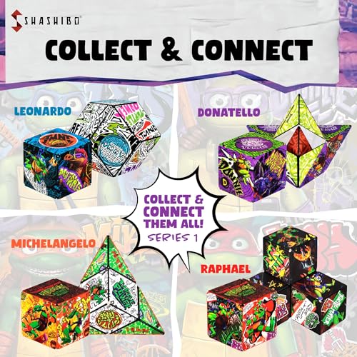 Image of Shashibo Teenage Mutant Ninja Turtles Magnetic Puzzle Cube, Fidget Toy