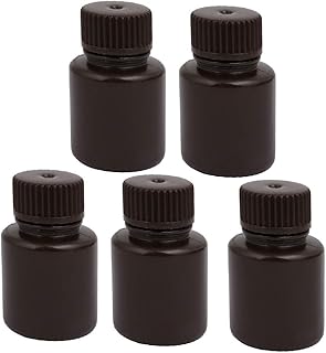 New Lon0167 5pcs 30ml Featured Capacity Plastic Chemical reliable efficacy Laboratory Sealling Reagent Sample Bottle(id:11c 2e 57 e8e)