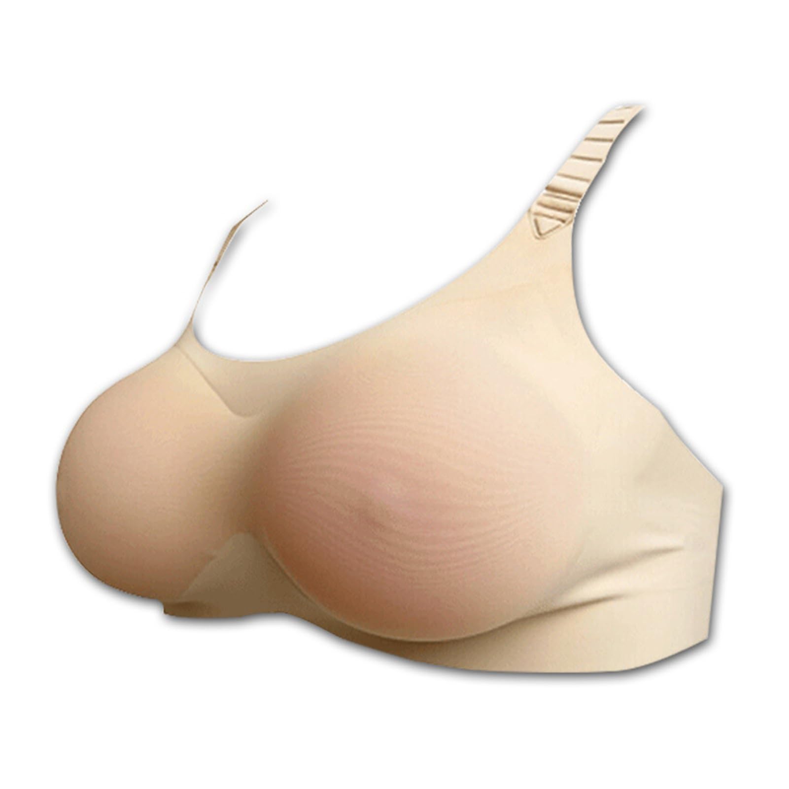 Tubetop Women's Flesh Transvestite Crossdressing Prosthetic Bra Package Underwear Fake Breasts Silicone Fake Boob Special Bra Breast Pad -B