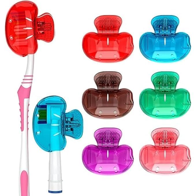 Image of TASMAX Toothbrush Cover case Protector Cap Brush Pod [Multicolor ] Pack 6