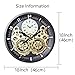 Hnycinj Industrial Wall Clock, Non-Ticking Vintage Moving Gear Battery Operated Antique Steampunk Decor Metal Clock for Living Room, Farmhouse, Home Kitchen (Gold-Black, 18 Inch)