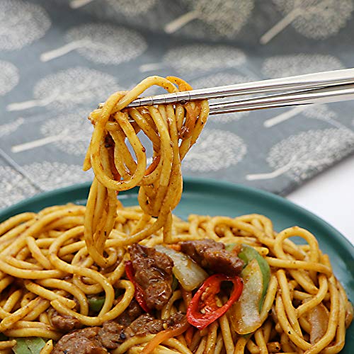 image for MUYOS Stainless Steel Chopsticks 5 Pairs Reusable Multicolor Lightweig