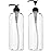 Yebeauty Pump Bottle Dispenser, 33.8oz 1000ml Empty Plastic Shampoo and Conditioner Dispenser, Refillable Shower Soap Dispenser Pump Bottle Containers for Bathroom Kitchen, 2 Pack Clear