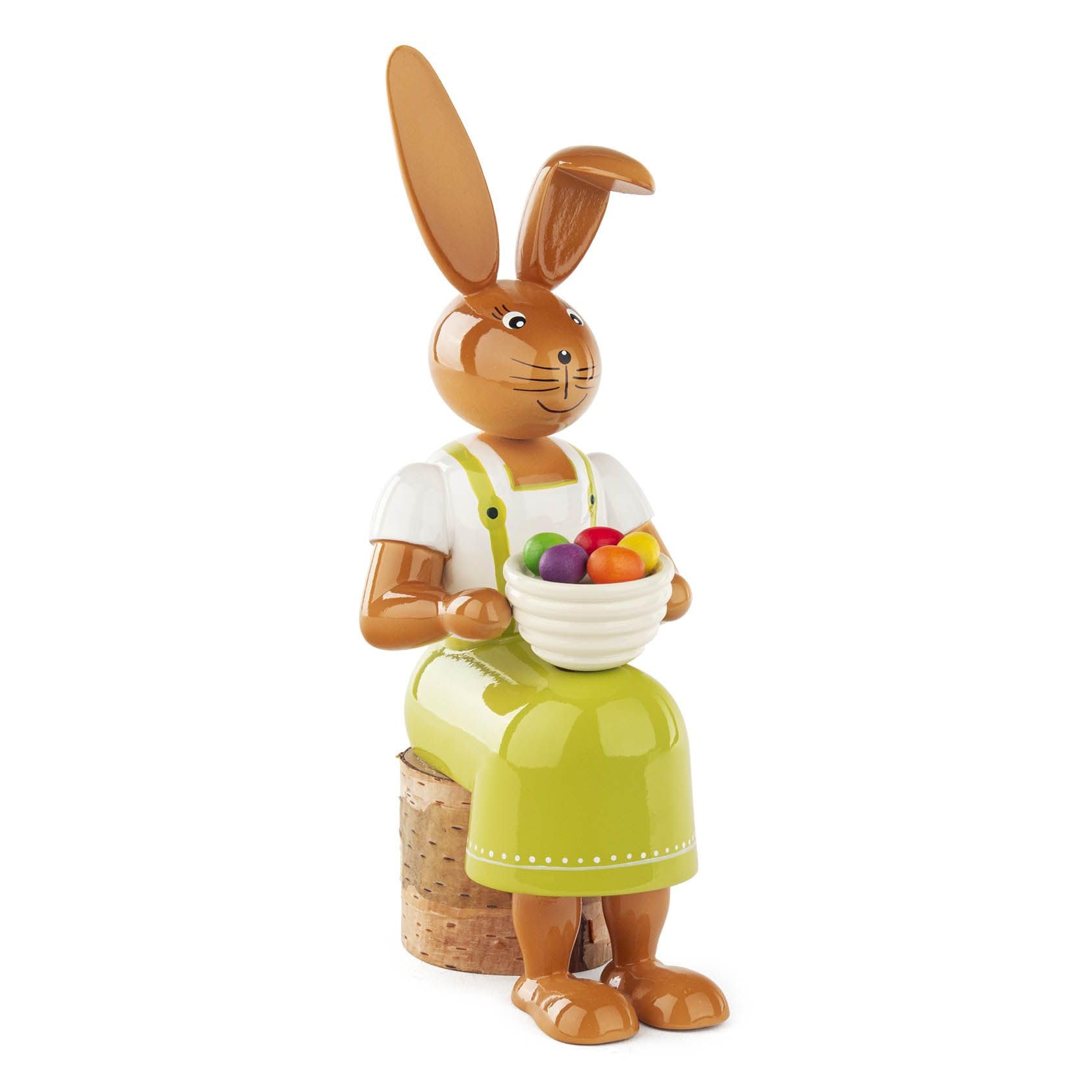 Lapin de Pâques avec bol idée cadeau souvenir bois