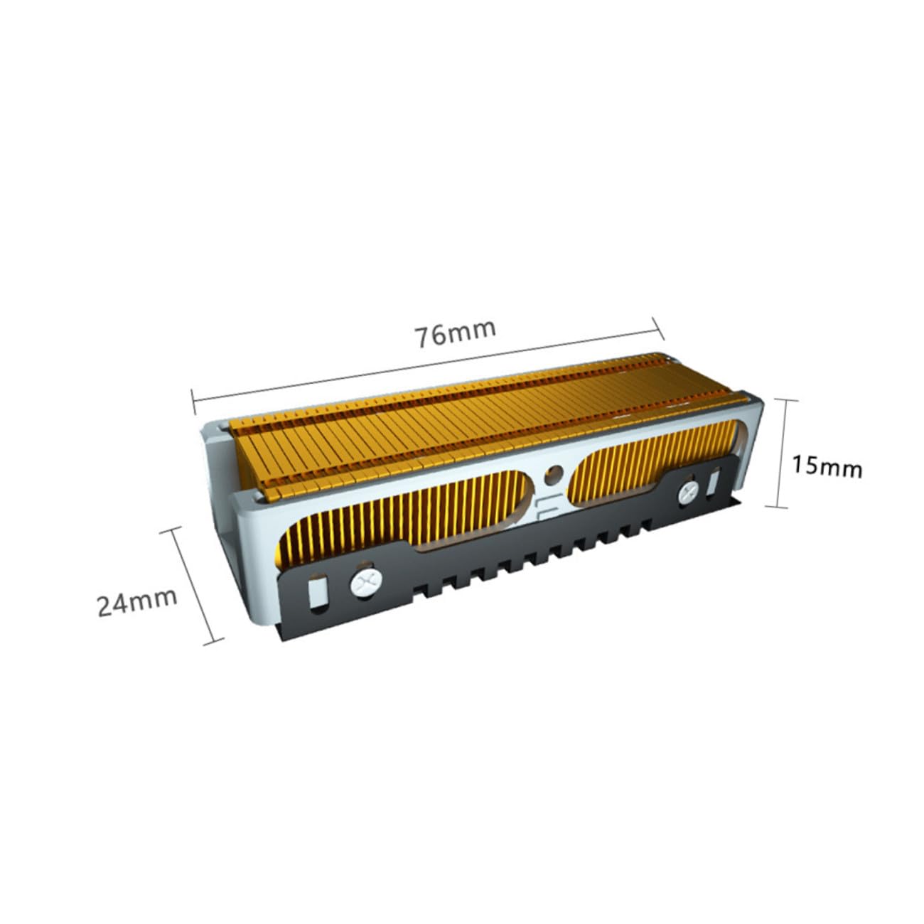 Metallener SSD Kühlkörper für M. 2 Solid State Drive, Albronze, Gold