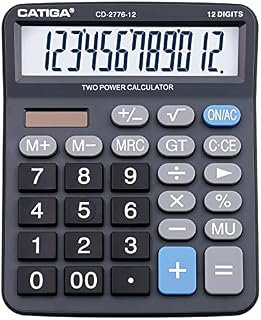 Desktop Calculator 12 Digit with Large LCD Display and Sensitive Button, Solar and Battery Dual Power, Standard Function for Office, Home, School, CD-2786 (Purple)