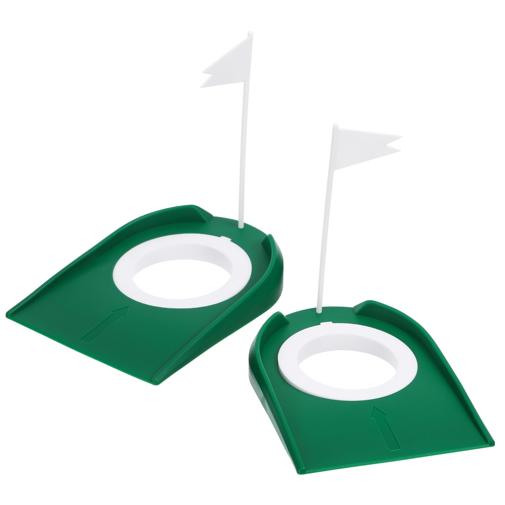 VANZACK 2-Piece Golf Putting Aid Cup Set Indoor Golf Practice Cup Flags Portable Training Device for Improved Precision Control