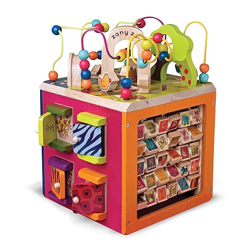 B. toys &ndash; Wooden Activity Cube &ndash; Activity Center &ndash; Edu