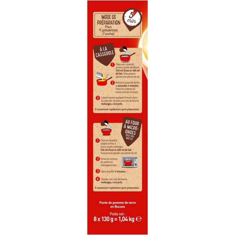MOUSLINE - Mousline Purée Nature Format 1040 G - Lot De 3 - Vendu Par Lot