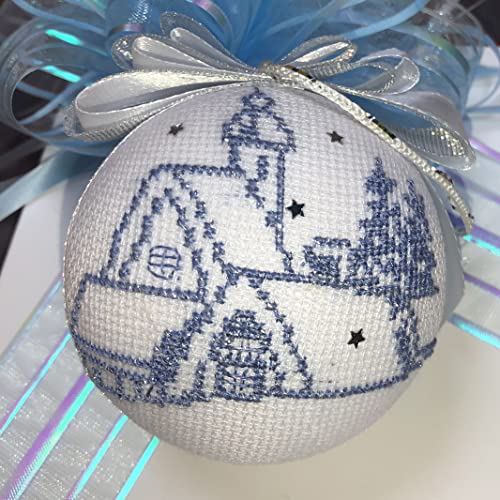 Christmas Ornaments Set Of 4 Embroidered Balls Christmas Tree Decorations Hanging Holiday Decor - Christmas Village #TOP6