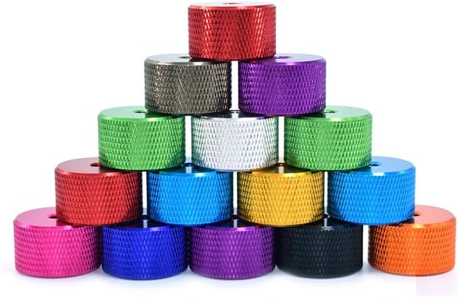 Aluminum Round Knurled Nut M5*25 * 15mm Knurled Thumb Nuts Color - (Size: 5x25x15mm-10pcs, Color: Silver)