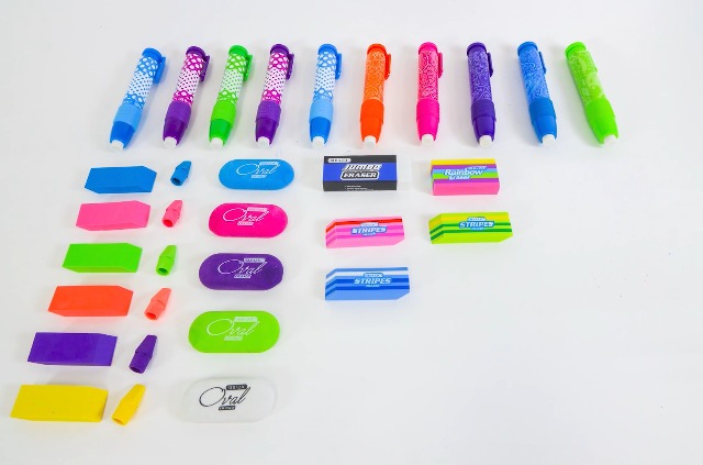 Amazon.com: BAZIC Neon Eraser Top. Chisel Shaped Erasers for