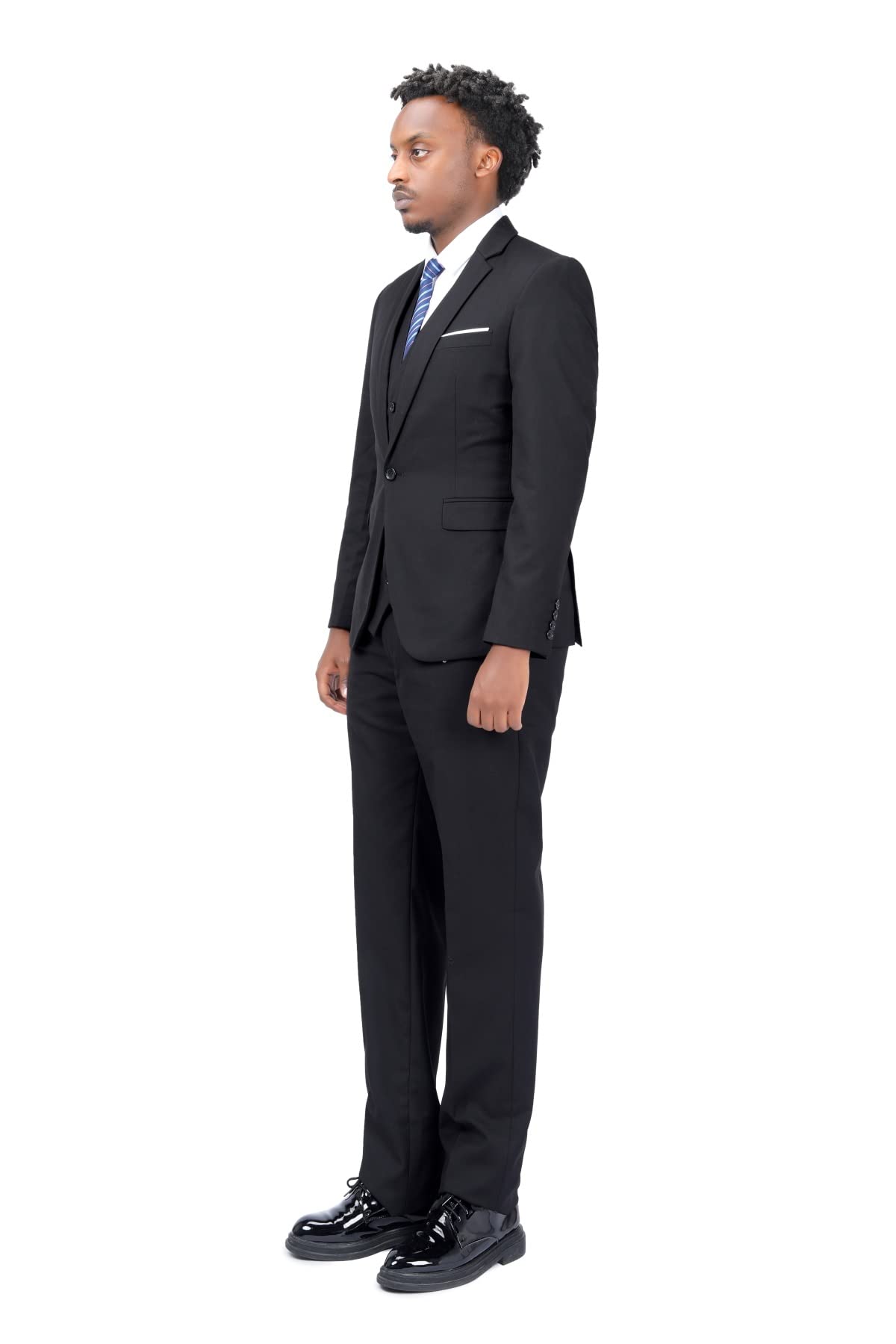 Cloudstyle Traje de Hombre Chaqueta Moderna de Esmoquin de 3 Piezas Ajustada para Negocios de Bodas