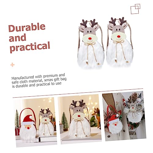 Bolsas de fiesta de Navidad para dulces, envoltorio de paño PRETYZOOM para regalos navideños 5
