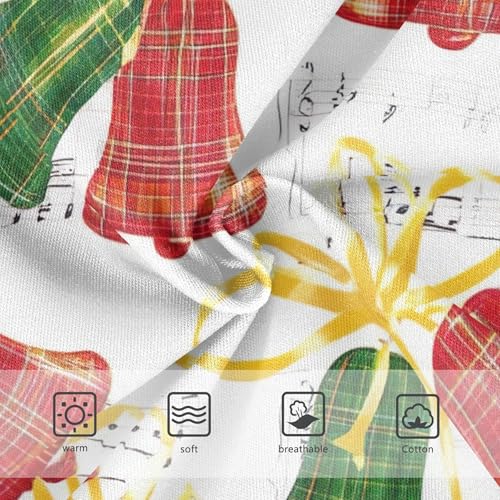 Artistic Toddlers Underwear Floral 2t Cotton Girl Panties Cute Christmas Red Green Bells Xmas Briefs Underpants3