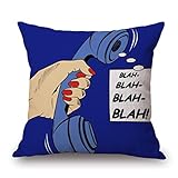 HACASO Hi-Shop 18 X 18 Inch Pop Art Comic Cotton Linen Decorative Throw Pillow Cover Pillowcase(11)