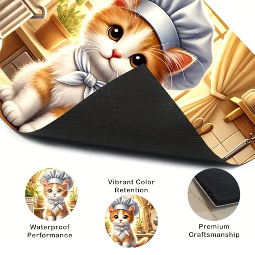 Image of Nuxovilar Chef Cat Stove Cover Diatom Mud 20.47x28.34 In