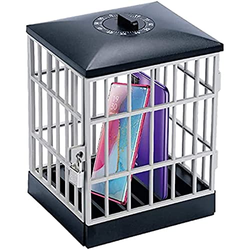 Wenxishangmao Boîte de verrouillage pour téléphone portable avec minuterie, jusqu'à 6 smartphones, avec cadenas et 2 clés