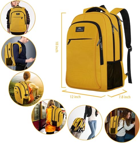 Image of MATEIN Travel Laptop Backpack, Sturdy Anti Theft College School Backpack for Girls Boys with USB Charging Port, Water Resistant 15.6 Inch Computer Daypack Student BookBag Gift for Women and Men