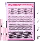 Natural Lash Clusters Kit Wispy Lash Extension Kit Multi-type 4 Styles Individual Lashes with Las...