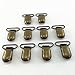 JerryMart 25pcs 20mm & 25mm Pacifier Suspender Clips, Pacifier Clips for Making Pacifier Holders Bib Clips Toy Holder (Color: Antique Brass) (Antique Brass, 25mm)