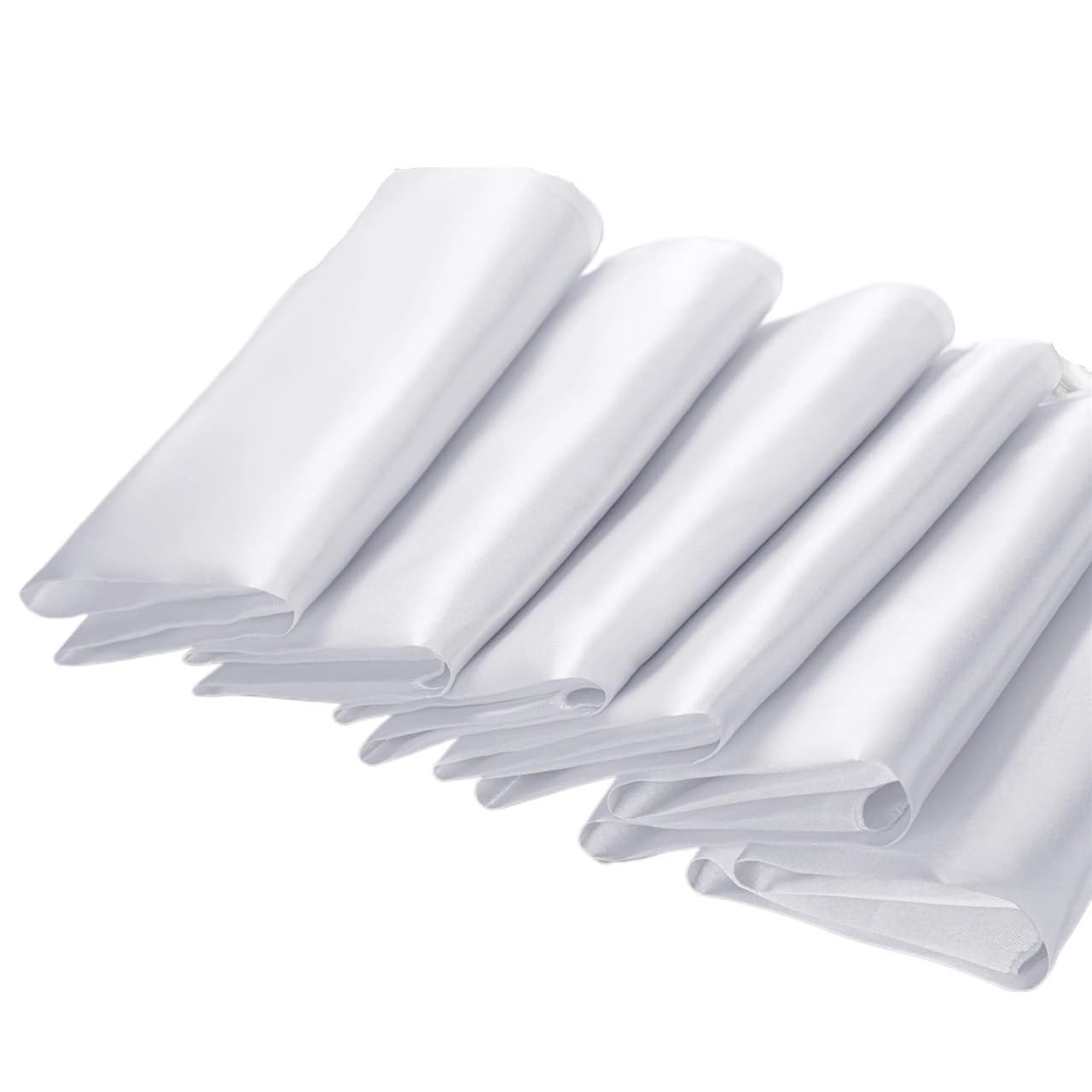 Table Napkins 24PCS 30x30cm Wedding Dark Green Satin Napkin Soft Table Napkins For Romantic Christmas Party Dinner Decoration(Color5)