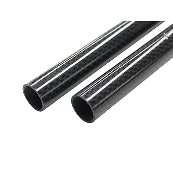 ARRIS 24mm x 26mm x 400mm 3K Carbon Fiber Tubes Glossy 2PCS | Made from 100% 3K carbon fiber with plain glossy finish. Lightweight, strong & durable for model building & DIY projects.