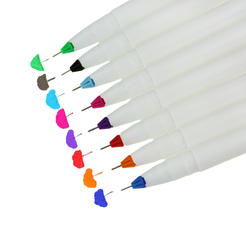8 Pack Micro-Pen Fineliner Colorful Ink Pens Anti-Bleed Waterproof Artist Illustration Technical Drawing Painting Pen Needle Pen Rollerball Pens 0.4 MM Fine Point Markers