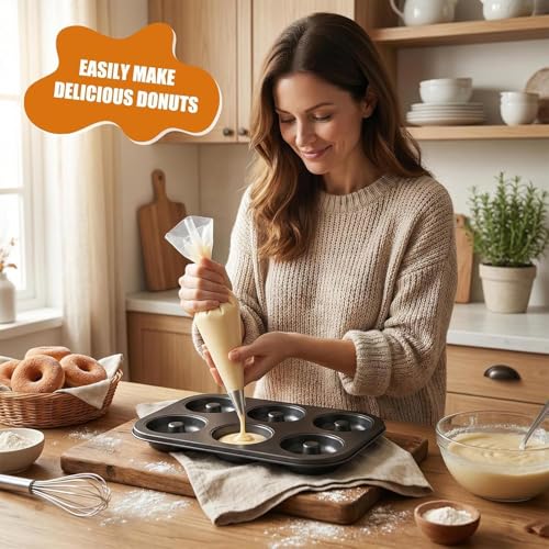 Molde de donut para horno de alta calidad reutilizable para repostería casera duradera 4