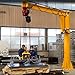 Jib Crane Free Standing Jib Crane with Electric Hoist, 360 Degree Rotation, Heavy Duty Column Mounted Jib Crane for Industrial Material Handling