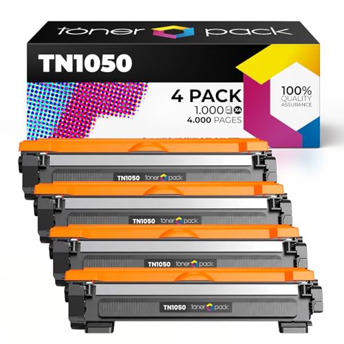 TONER PACK TN1050 Cartuchos de Tóner Compatible para Brother DCP 1510 HL 1110 HL 1210W HL 1212W DCP 1510 DCP 1610W DCP 1612W MFC 1810 MFC 1910W (4 Unidades)