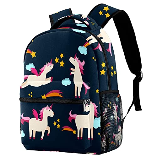 Sac à dos d'école lumineux Believe In Unicorn multicolore pour enfants et ordinateur