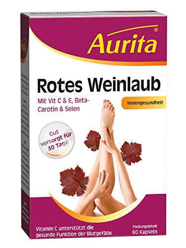 Aurita Rotes Weinlaub 60 Kapseln, 1er Pack (1 x 23 g) Cover