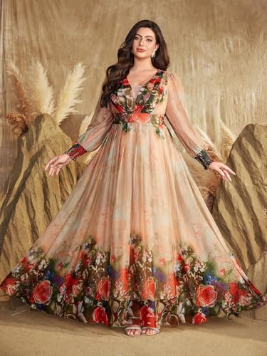 Image of TOLEEN Women's Plus Size Sequin Dress Luxurious Style Formal Cocktail Evening Party Maxi Dresses
