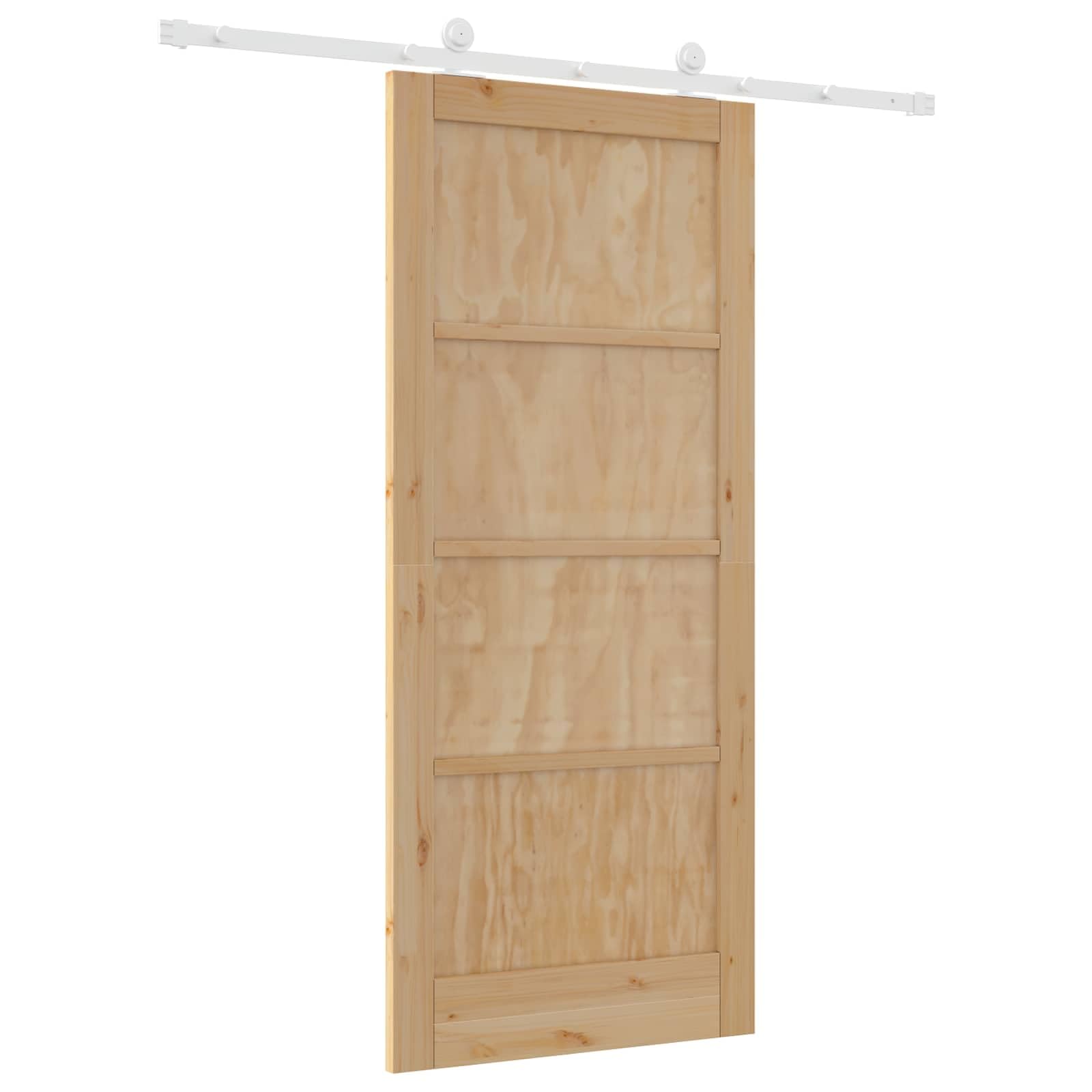 Porta scorrevole in legno di pino, sistema scorrevole, 86 x