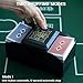 HomeBeyond Automatic Card Shuffler, One-Press AUTO & Sensing Mode, Electric Shuffling Machine for 1-2 Decks, Low Noise, Portable Shuffler for Poker, UNO, Blackjack, Skip-Bo, Phase 10