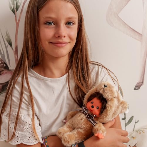 BANDAI Monchhichi Peluche Monchhichi Nounours Peluche Singe Iconique des années 80 Peluches Toutes Douces 20 cm pour Enfants et Adultes Ourson Jouet Enfant et + SE203963 - vue 5