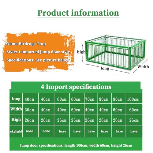Trampa para palomas y palomas, solución eficaz para la cría y la ventana para el control de aves